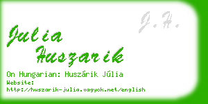 julia huszarik business card